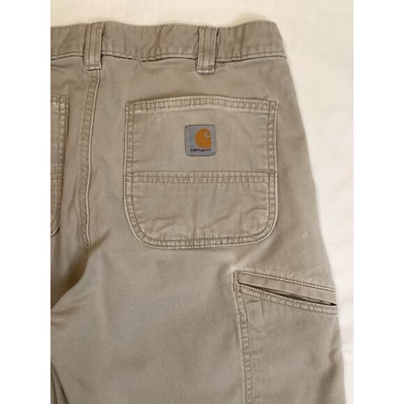 Carhartt Rugged Flex Relaxed Fit Canvas Work Pants Men's 32x30 Beige BN2291-M - Picture 2 of 16